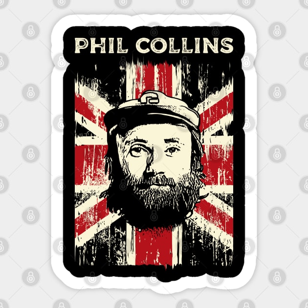 Vintage Phil Collins Sticker by Yopi